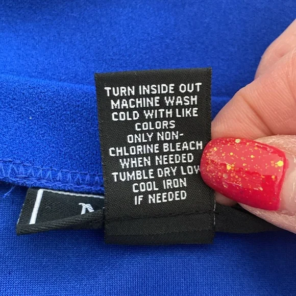 NYCC Women’s ocean blue pencil left side slit skirt with nine fabric buttons M - Picture 7 of 12